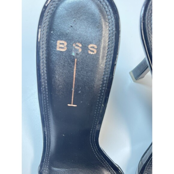 Black Suede Studio Slide Mule Heels In Black Sz 40=US 9 New - Picture 11 of 12